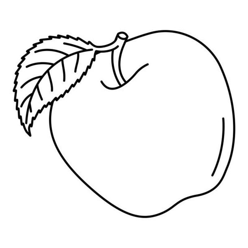 tranh tô màu quả táo đơn giản cho trẻ em