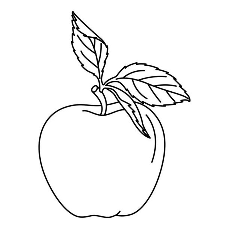 hình ảnh quả táo dễ vẽ để tô màu cho bé