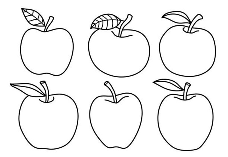 tô màu quả táo giúp bé thư giãn và sáng tạo