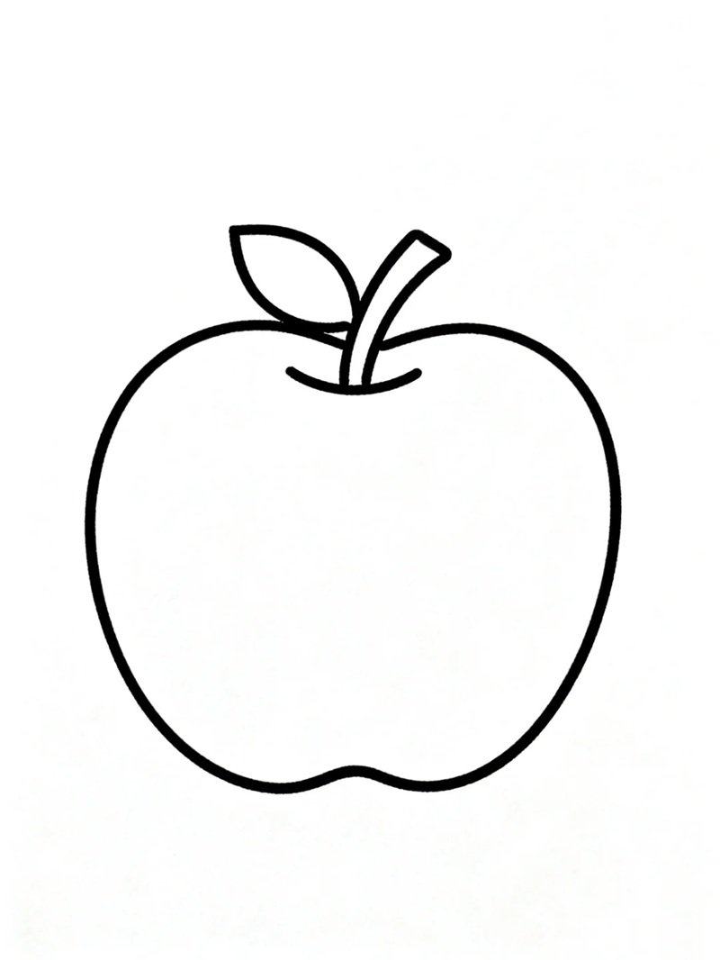 hình tập tô quả táo cho trẻ mầm non