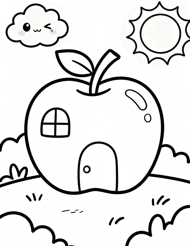 tô màu quả táo 41