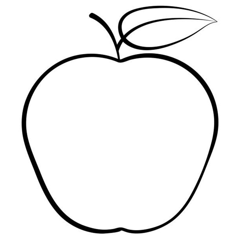 tô màu quả táo với hình vẽ rõ nét dễ tô