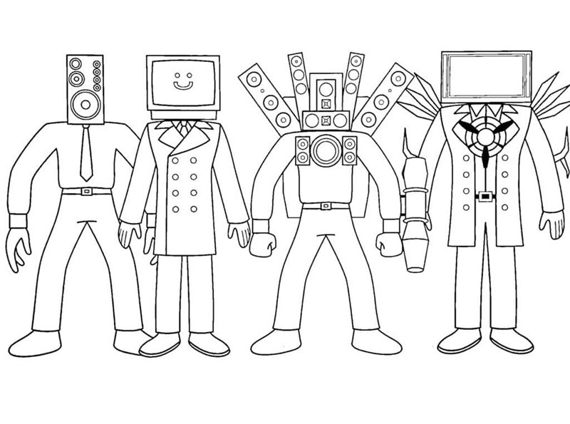 tô màu skibidi toilet 1