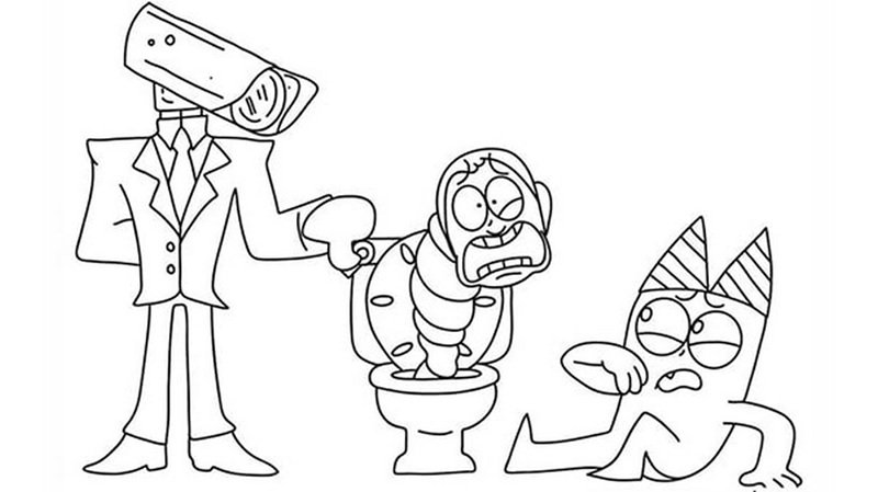 tô màu skibidi toilet 10