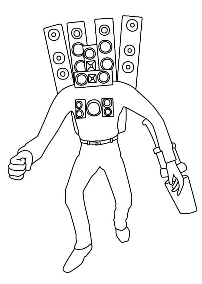 tô màu skibidi toilet 15