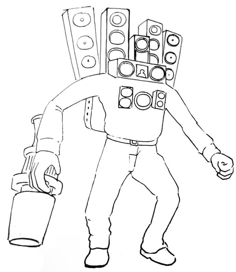 tô màu skibidi toilet 32