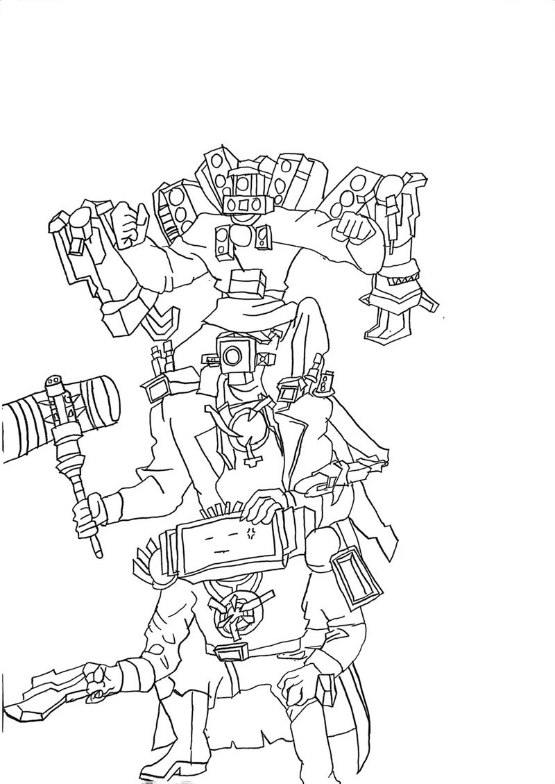 tô màu skibidi toilet 38