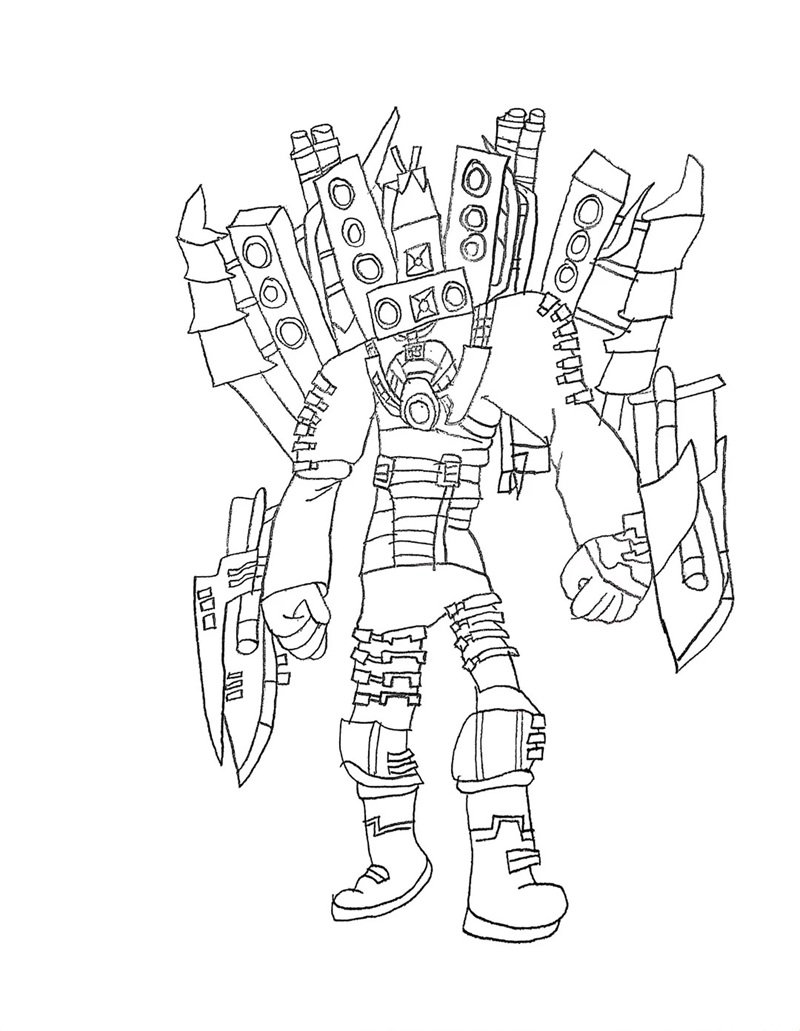 tô màu skibidi toilet 39