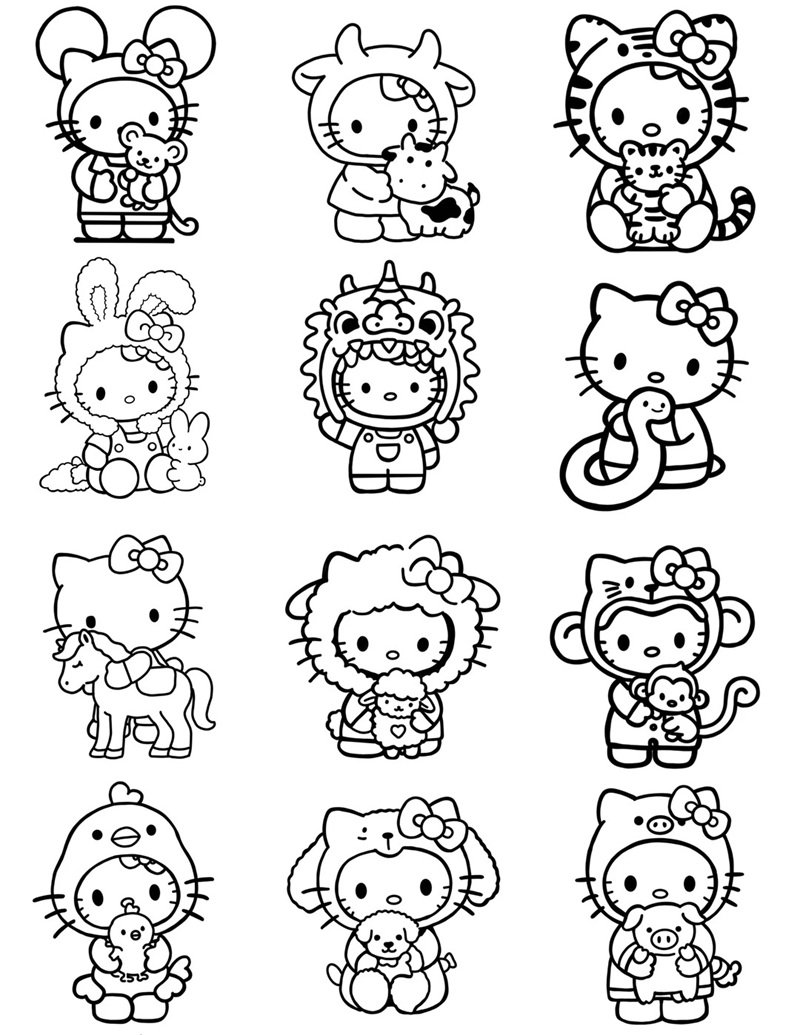 hình ảnh vui nhộn tô màu sticker