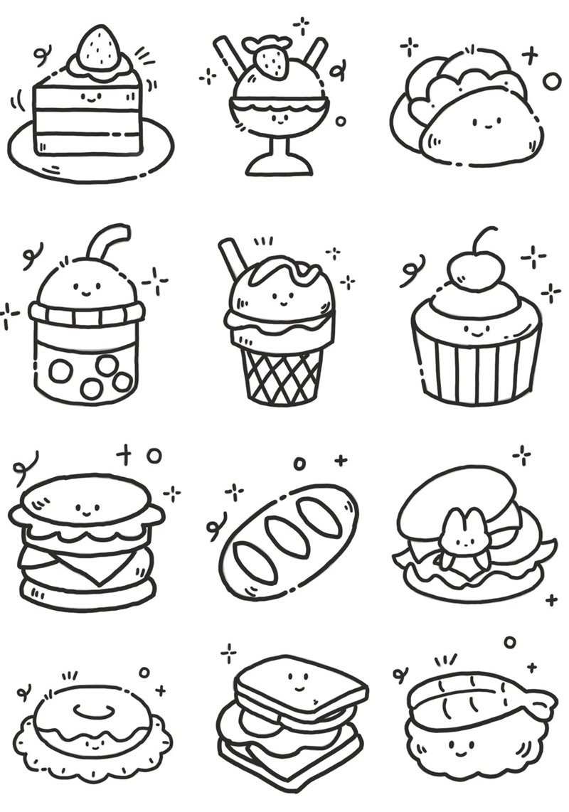 tô màu sticker phong cách hoạt hình