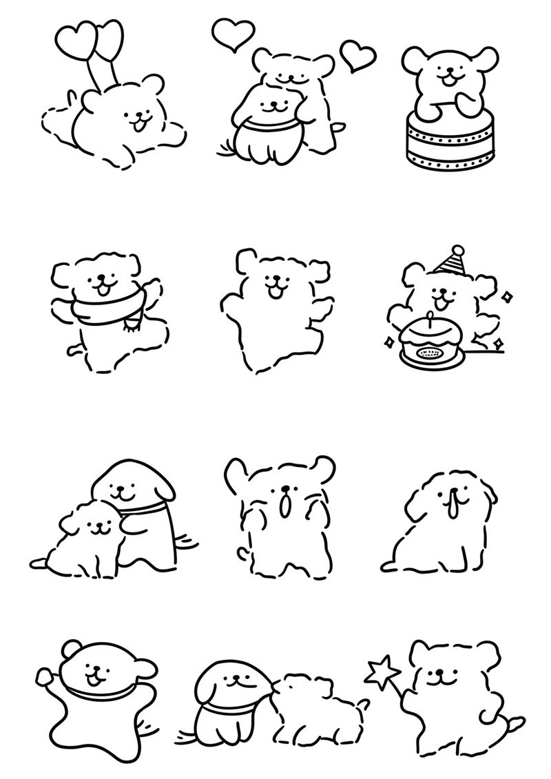 sticker dễ thương tô màu sticker