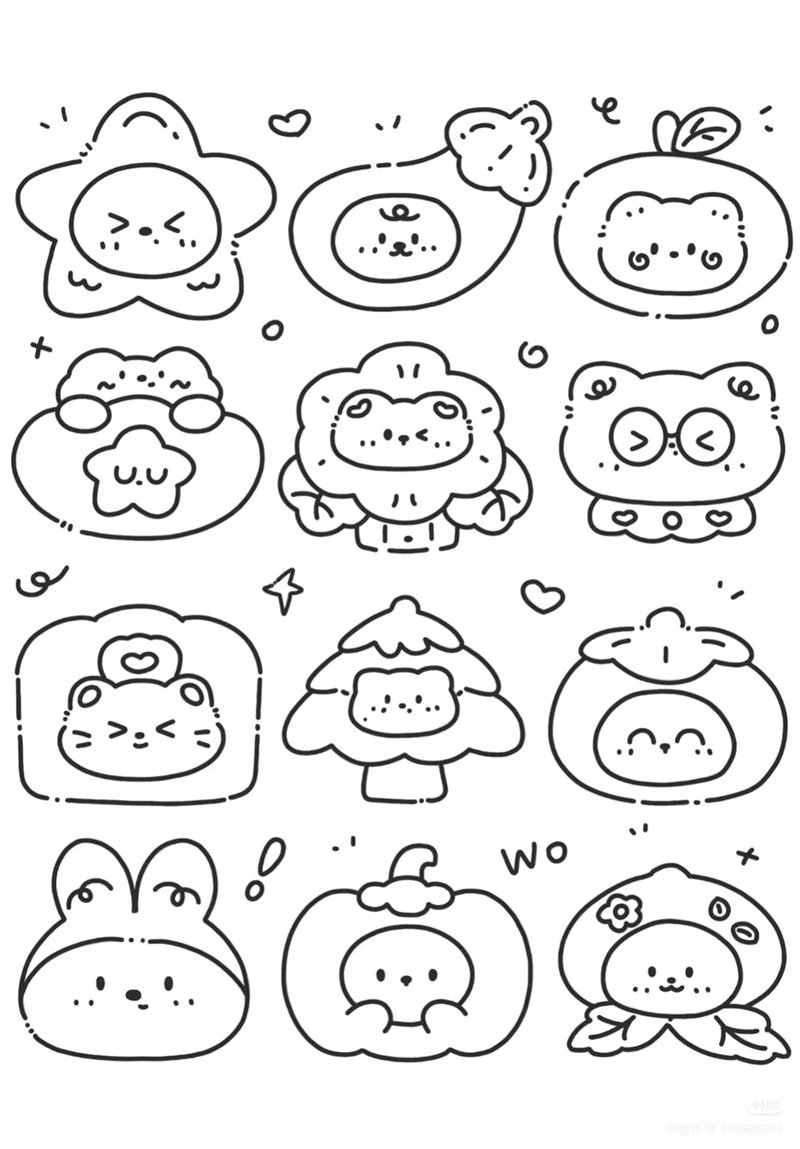 tô màu sticker siêu cute