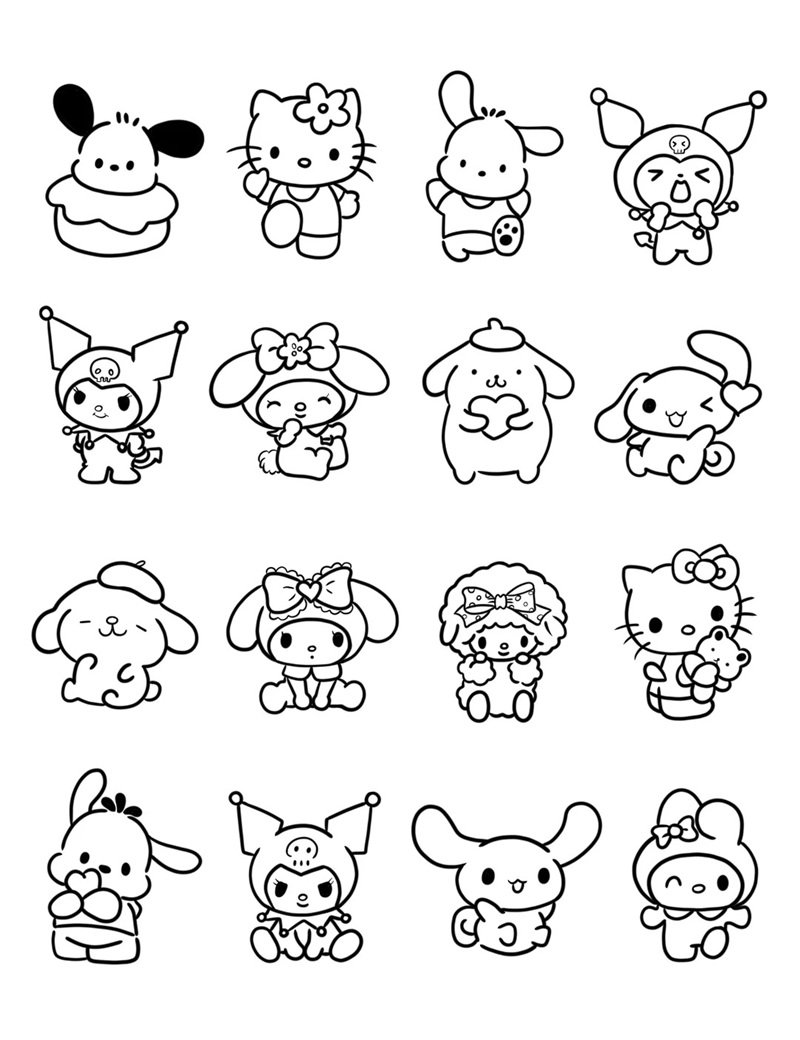 tranh tô màu sticker đơn giản