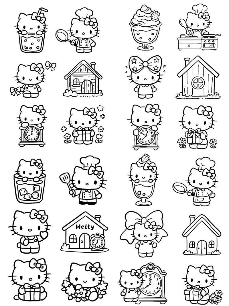 màu sắc rực rỡ tô màu sticker