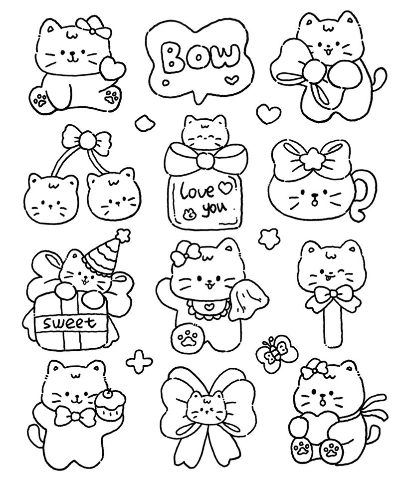 ý tưởng tô màu sticker đẹp