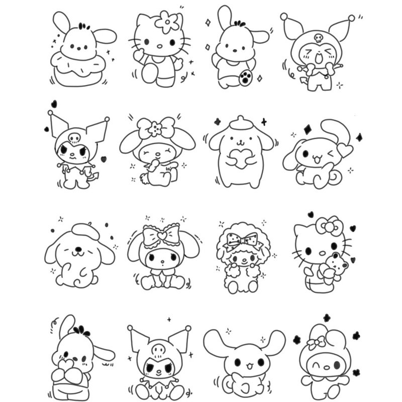 tranh trẻ em vui tô màu sticker