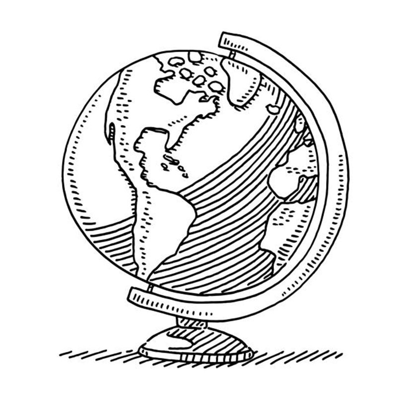 Tranh tô màu trái đất dễ thương cho bé