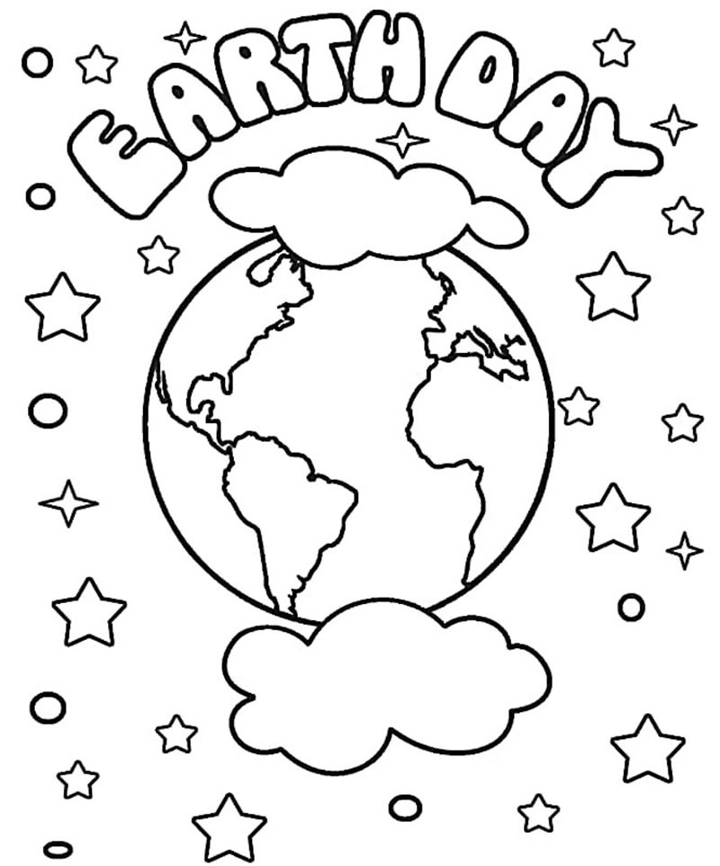 Hình tô màu trái đất cực xinh