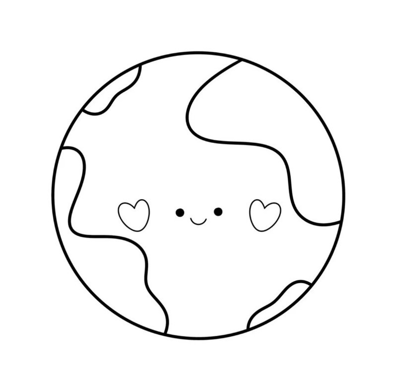 Tô màu trái đất giúp bé vui học