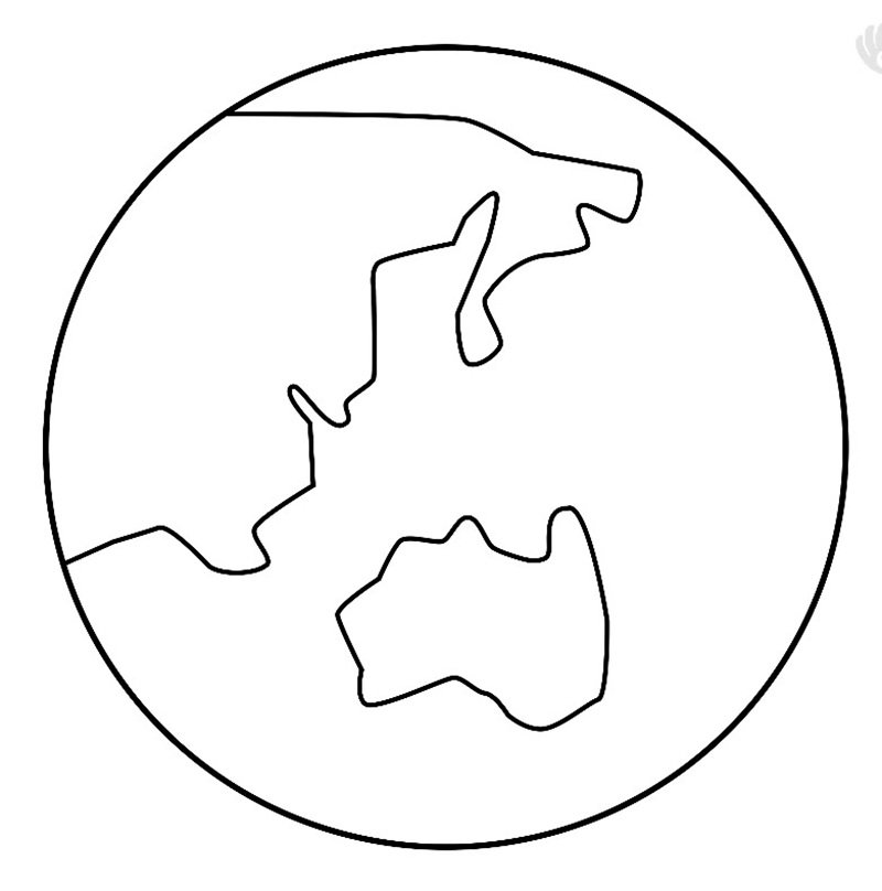 Tranh trái đất tô màu cực đẹp