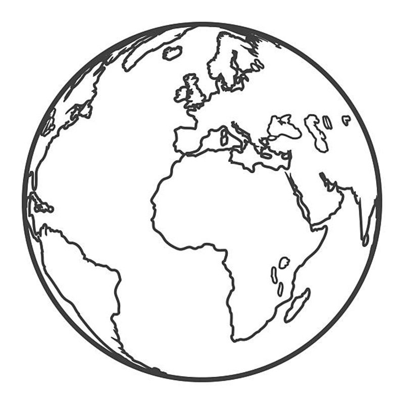 Bộ tô màu trái đất đơn giản cho trẻ nhỏ