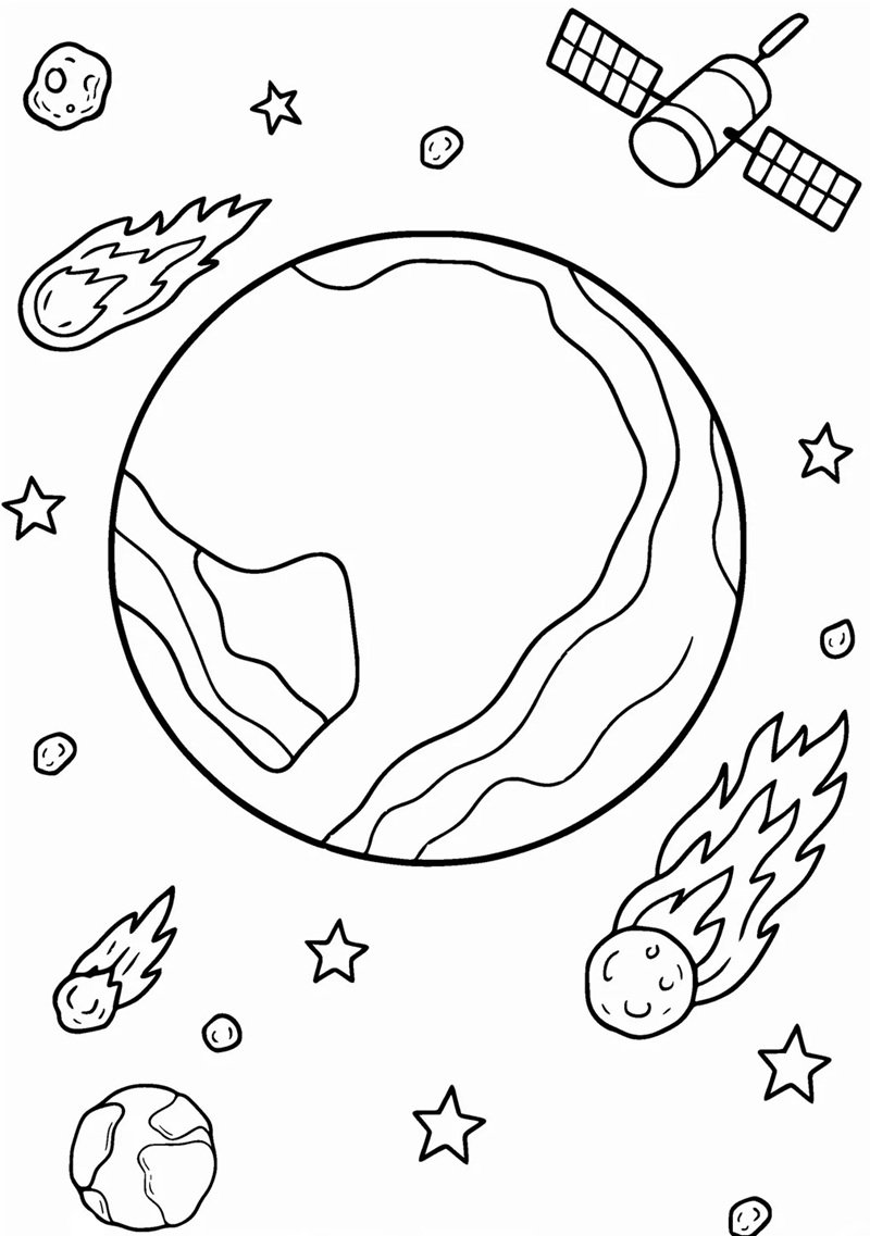 Tô màu trái đất phong cách đáng yêu