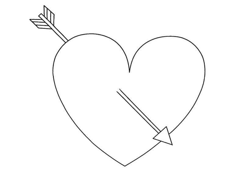 Hình tô màu trái tim cho bé sáng tạo