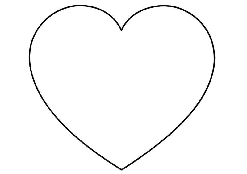 Tô màu trái tim dễ thương cho trẻ em