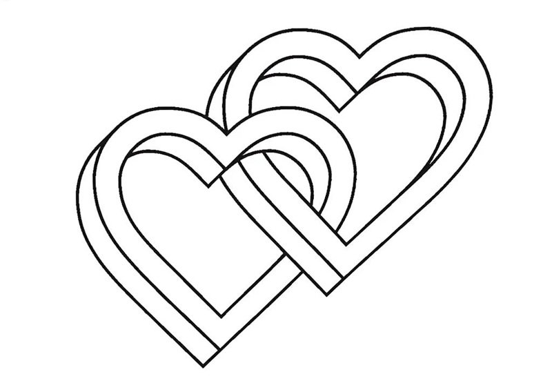 Tranh trái tim tô màu đẹp mắt