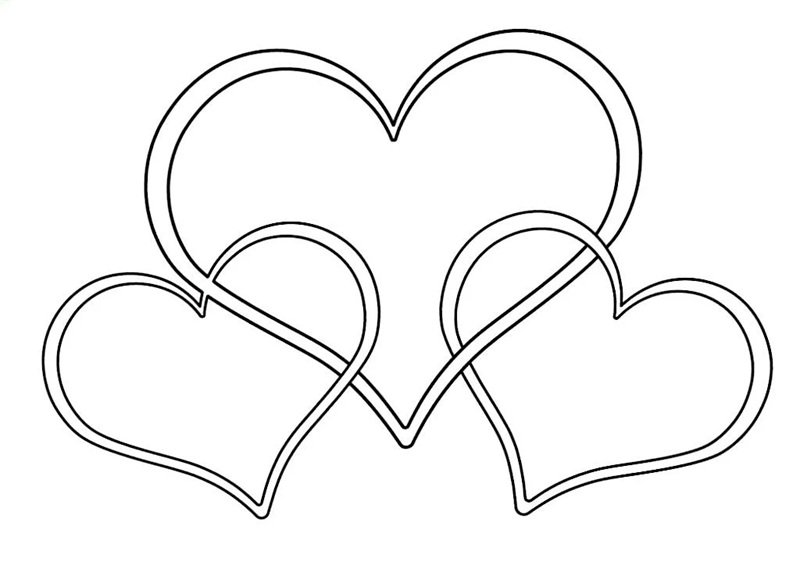 Hình vẽ tô màu trái tim đơn giản