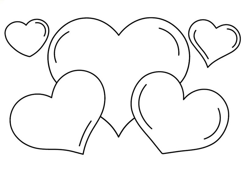 Tranh tô màu trái tim giúp bé tập trung