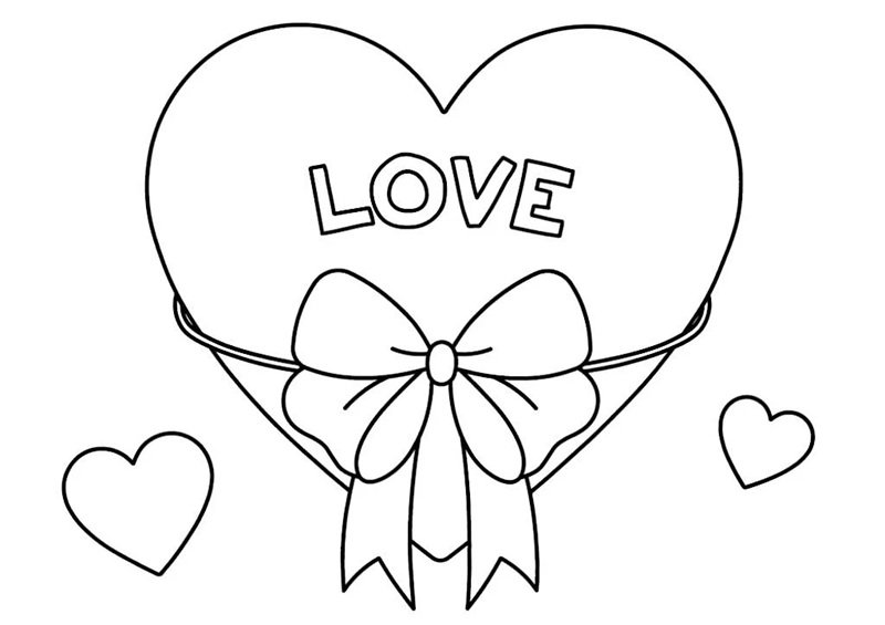 Tranh tô màu trái tim phong cách dễ tô
