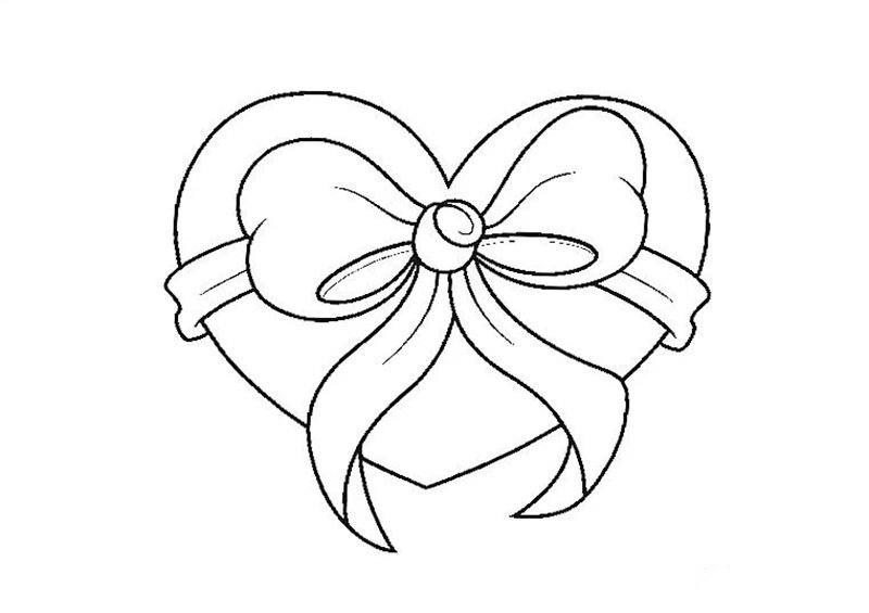 Hình trái tim tô màu đáng yêu cho bé