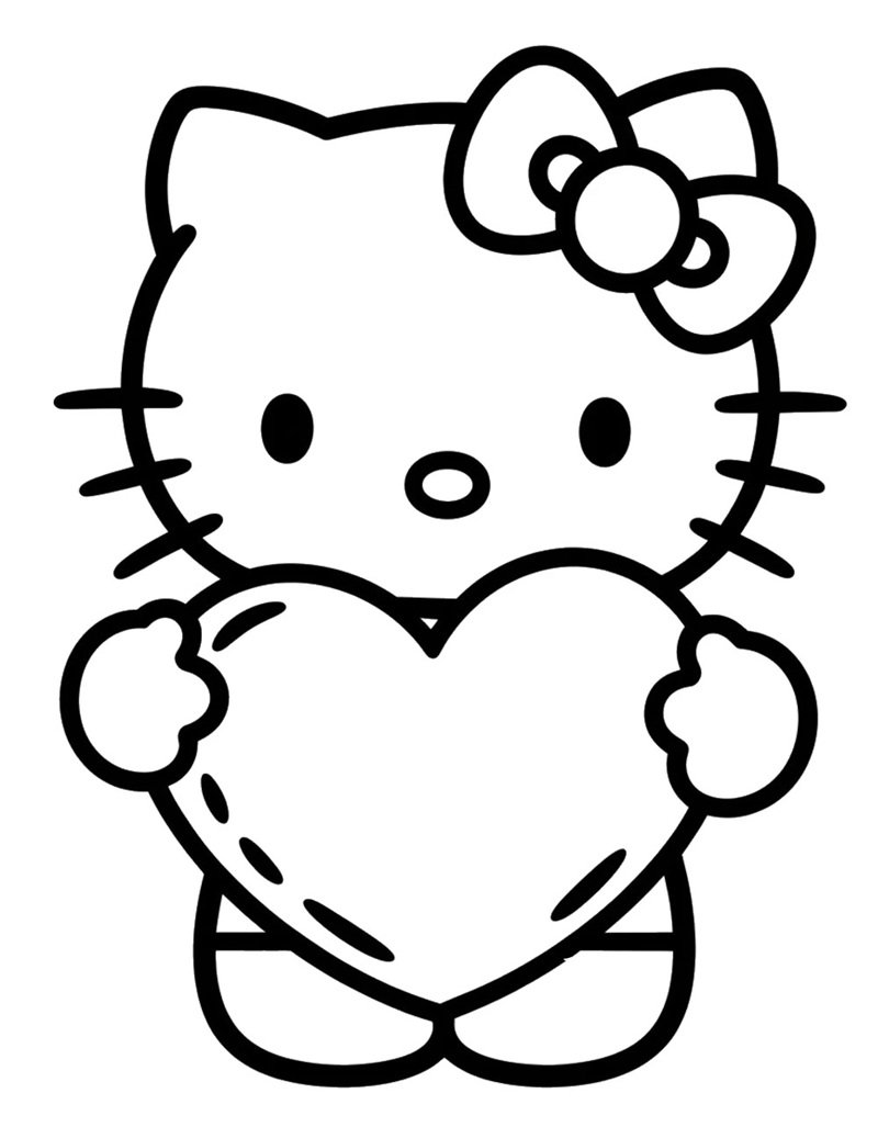 Hình tô màu trái tim rõ nét