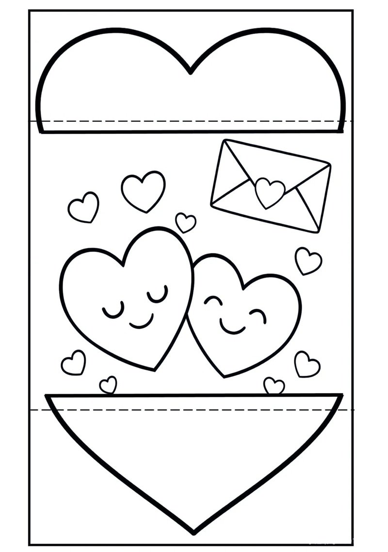 Tô màu trái tim phong cách đáng yêu