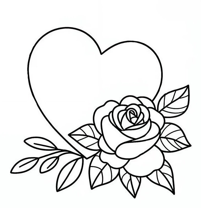 Tô màu trái tim với nét vẽ rõ ràng