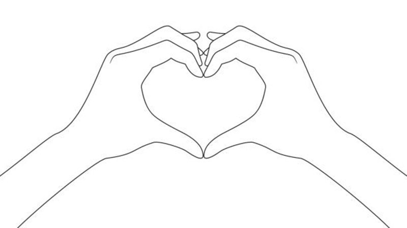 Hình ảnh tô màu trái tim dễ in tại nhà