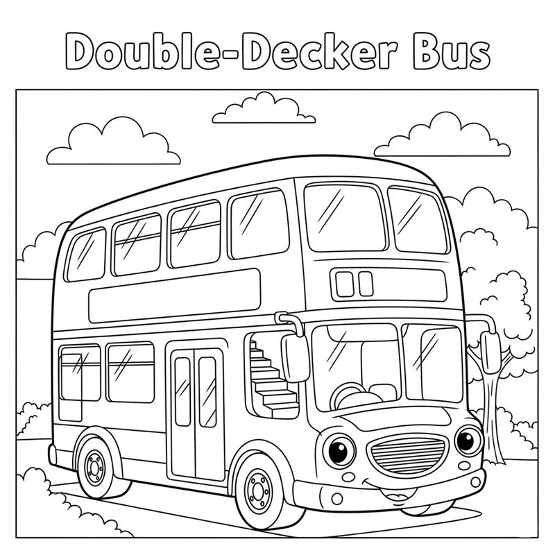 tô màu xe buýt 2