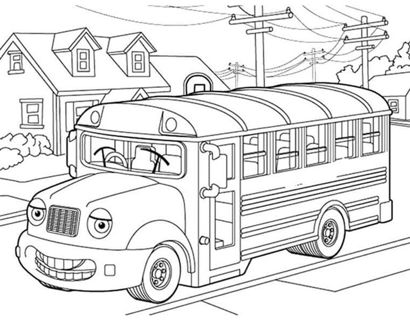 tô màu xe buýt 23