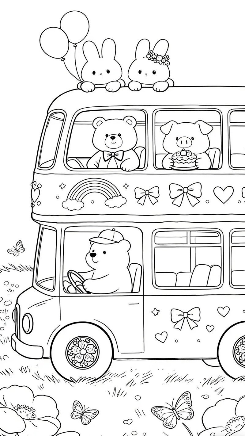 tô màu xe buýt 35