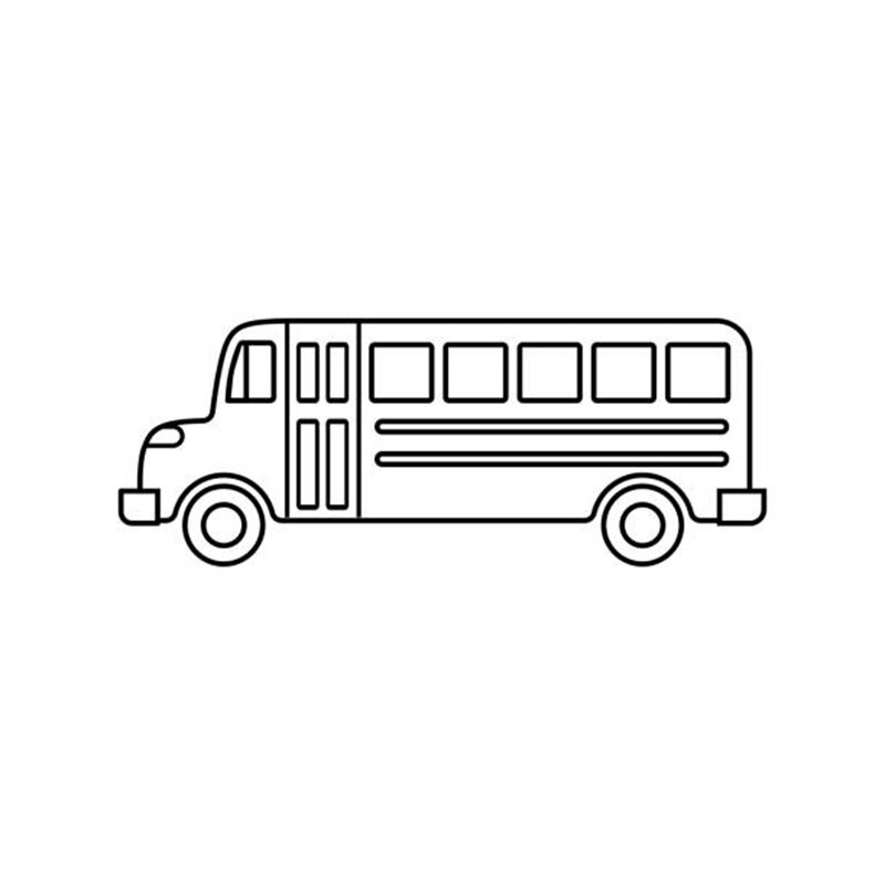 Bus vector icon in trendy flat design