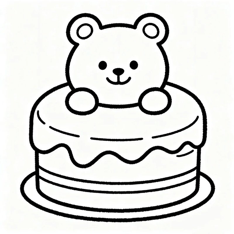 tranh tô màu bánh kem 10