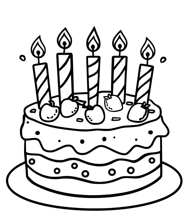 tranh tô màu bánh kem 12