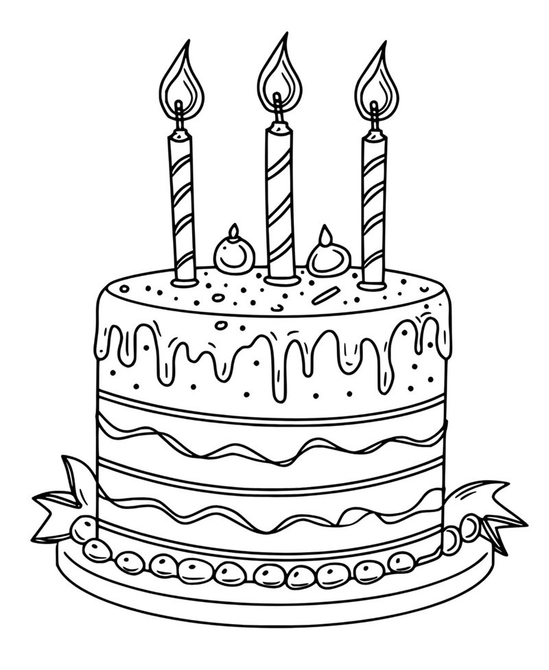 tranh tô màu bánh kem 13