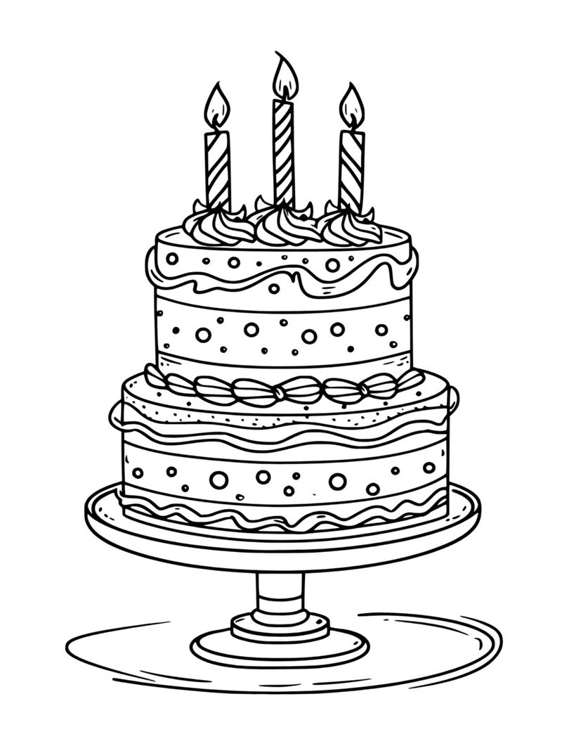 tranh tô màu bánh kem 14