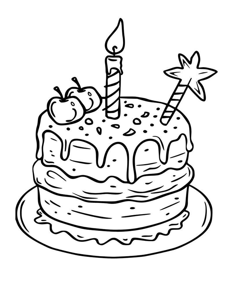tranh tô màu bánh kem 16