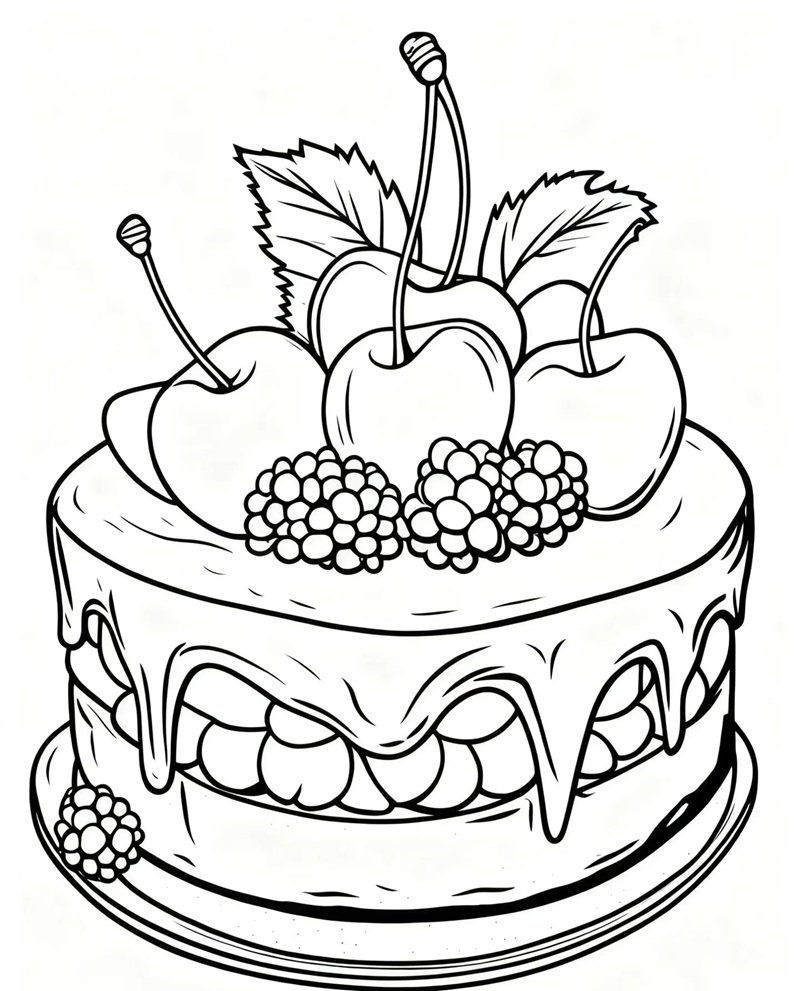 tranh tô màu bánh kem 17