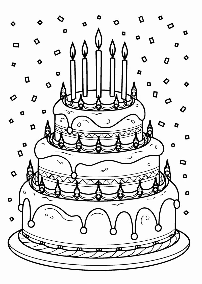 tranh tô màu bánh kem 27