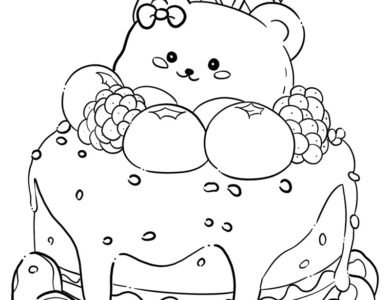 tranh tô màu bánh kem 29