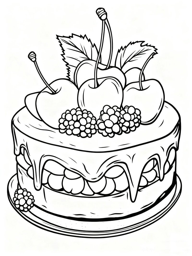 tranh tô màu bánh kem 31